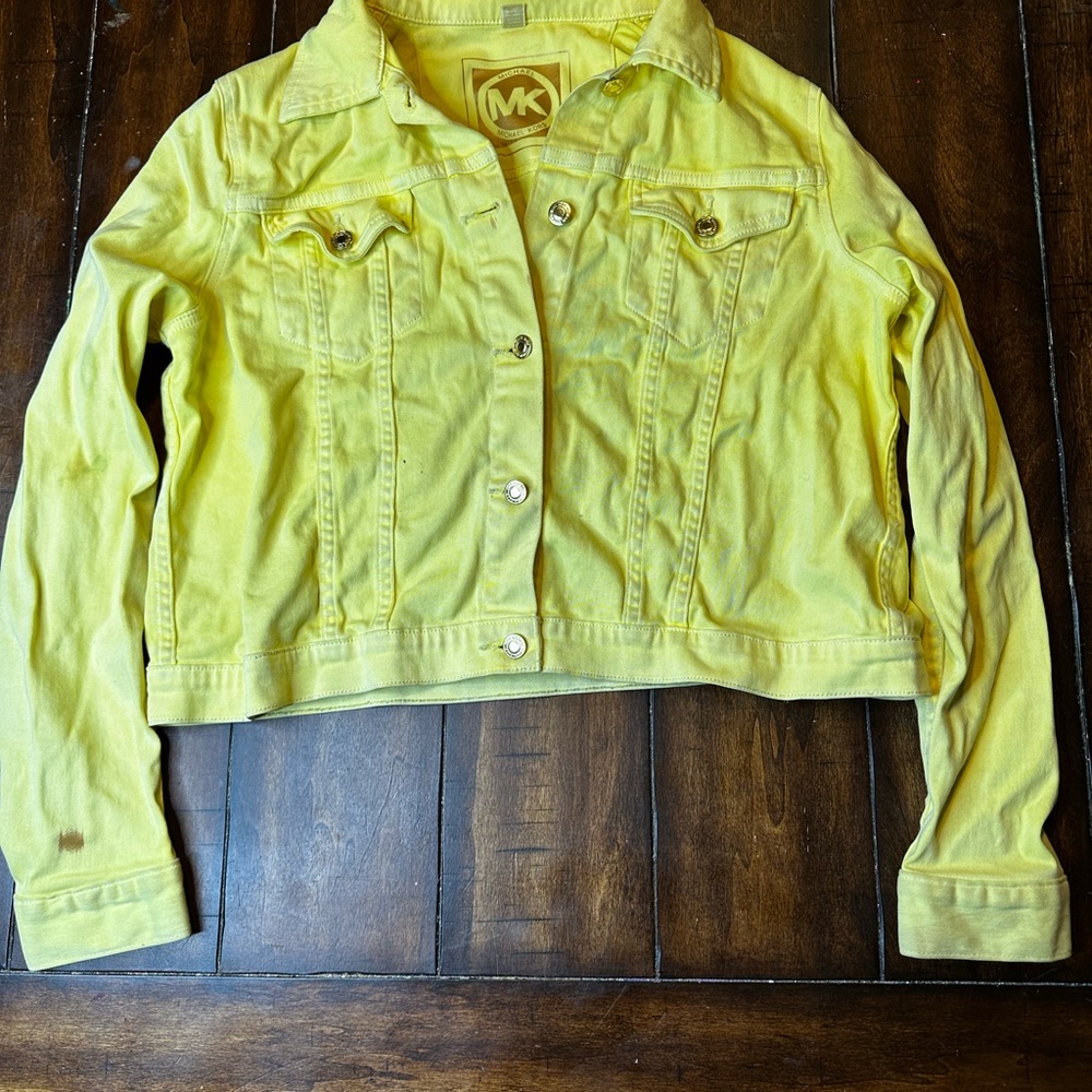 Michael Kors Vibrant Yellow Jean Jacket
